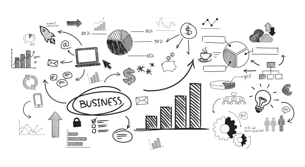 Illustration of startup business